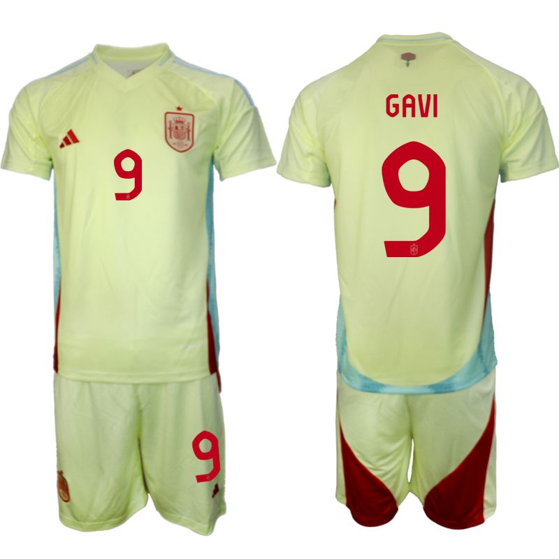 Men 2024-2025 Season Spain away green 9 Soccer Jersey